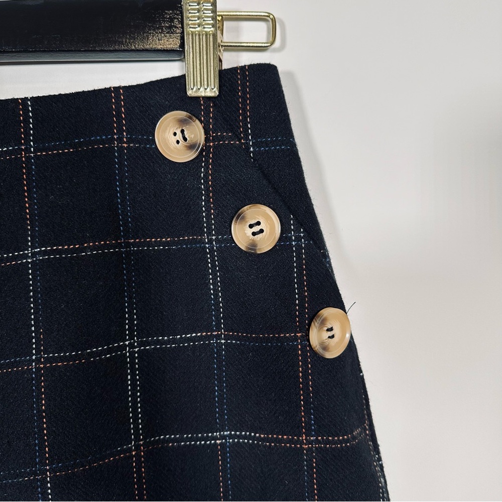 Lush High Waist Black Checkered Button Short - image 6